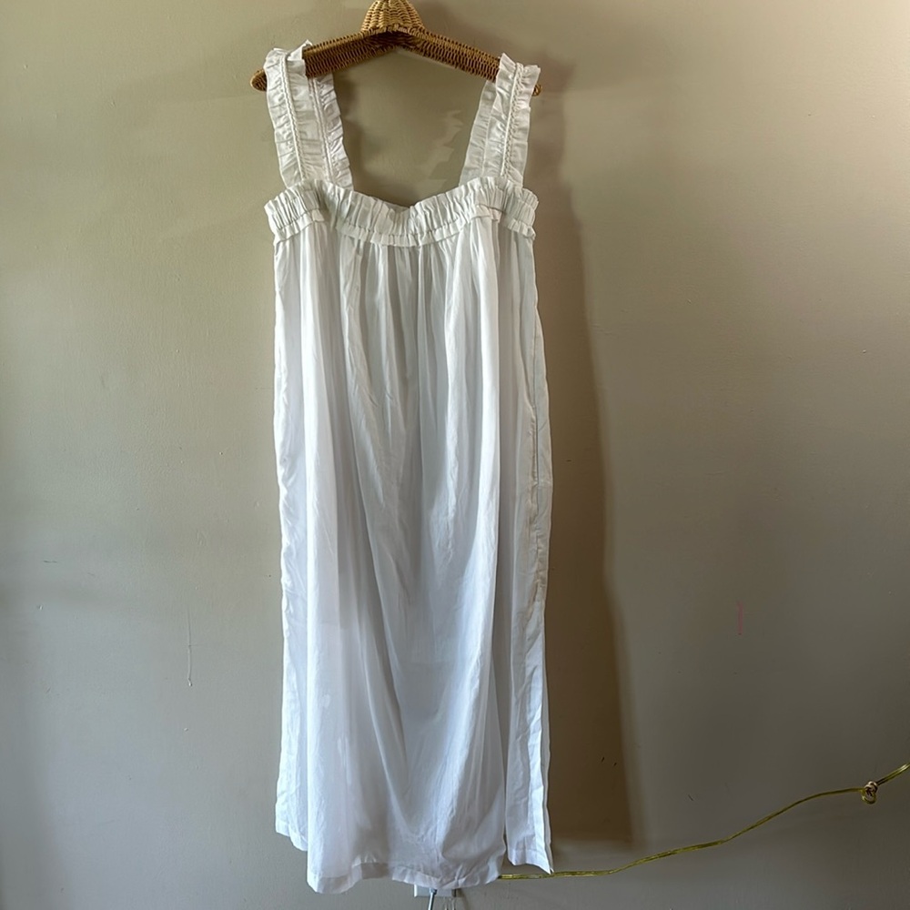 J. Crew cotton voile ruffle-trim shift dress size large - Picture 2 of 12